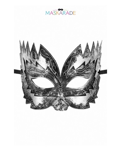 Masque semi-rigide argenté Don Giovanni