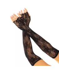 LEG AVENUE - GANTS SANS DOIGTS RESEAU FLORAL NOIR LEG AVENUE - GANTS SANS DOIGTS RESEAU FLORAL NOIR