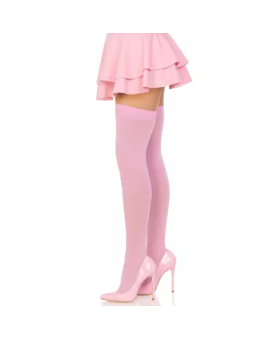 LEG AVENUE - CUISSES HAUTES EN NYLON ROSE