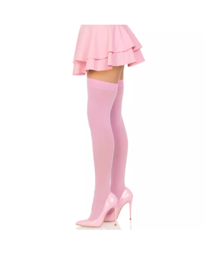 LEG AVENUE - CUISSES HAUTES EN NYLON ROSE LEG AVENUE - CUISSES HAUTES EN NYLON ROSE