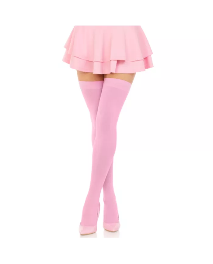 LEG AVENUE - CUISSES HAUTES EN NYLON ROSE LEG AVENUE - CUISSES HAUTES EN NYLON ROSE