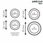 ADDICTED TOYS - ENSEMBLE D'ANNEAUX PÉNIS TEXTURÉS, 4 TAILLES – Image 5