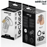 ADDICTED TOYS LOCKED - CAGE À PÉNIS EN MÉTAL IRON CELL TAILLE M – Image 6