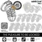 ADDICTED TOYS LOCKED - CAGE À PÉNIS EN MÉTAL IRON CELL TAILLE M – Image 7