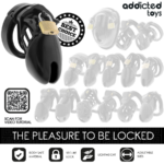 ADDICTED TOYS LOCKED - CAGE À PÉNIS OBSIDIAN HOLD TAILLE S – Image 7