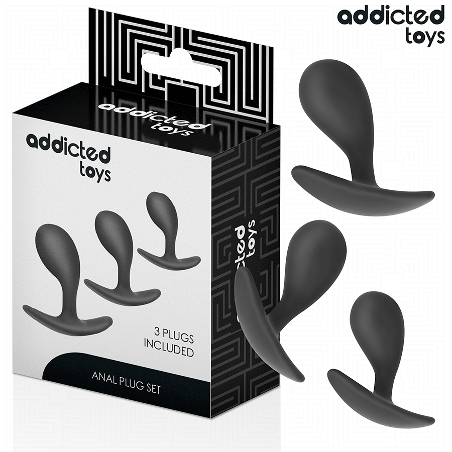 ADDICTED TOYS - LOT DE 3 PLUG ANAL MODÈLE 3 ADDICTED TOYS - LOT DE 3 PLUG ANAL MODÈLE 3 – Image 1