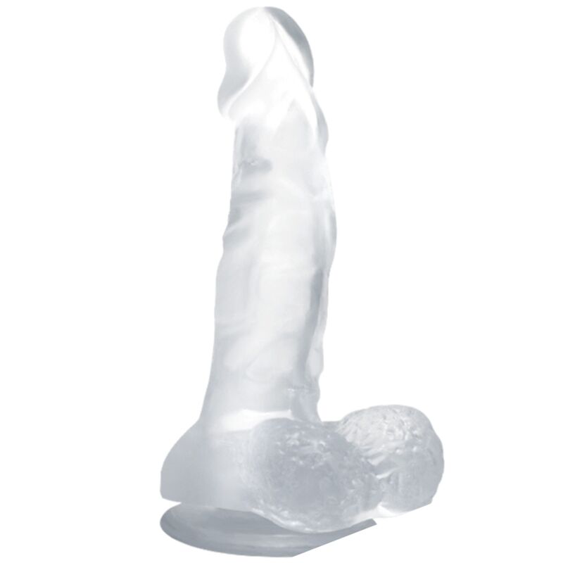 BAILE - GODE RÉALISTE AVEC VENTOUSE ET TESTICULES 16.7 CM TRANSPARENT BAILE - GODE RÉALISTE AVEC VENTOUSE ET TESTICULES 16.7 CM TRANSPARENT – Image 1
