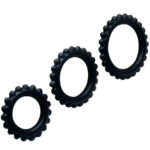BAILE - TITAN SET 3 PCS COCK RING NOIR 2.8 + 2.4 + 1.9 CM – Image 3