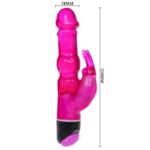 BAILE - VIBRATEUR FANTASY WAVES OF PLEASURE AVEC LAPIN LILAS 23 CM – Image 3