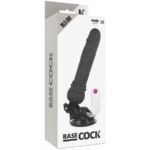 BASECOCK - VIBRATEUR RÉALISTE TÉLÉCOMMANDE NOIR 19.5 CM -O- 4 CM – Image 4