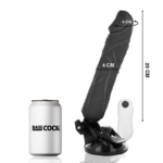 BASECOCK - VIBRATEUR RÉALISTE TÉLÉCOMMANDE NOIR 20 CM -O- 4 CM – Image 2