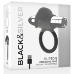 BLACK&SILVER - BAGUE RECHARGEABLE BURTON 10 MODES DE VIBRATION – Image 3