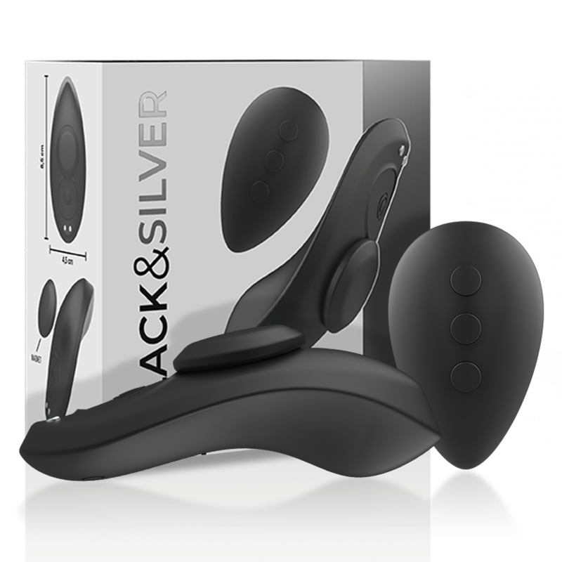 BLACK&SILVER - CULOTTE VIBRANTE RECHARGEABLE EN SILICONE PRESTON NOIRE BLACK&SILVER - CULOTTE VIBRANTE RECHARGEABLE EN SILICONE PRESTON NOIRE – Image 1