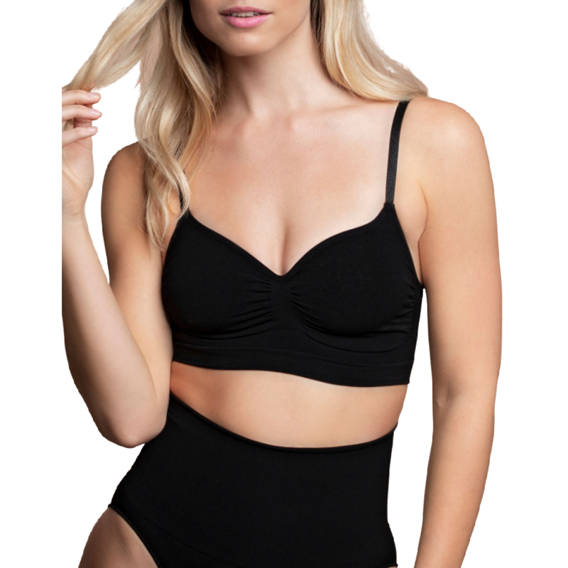BYE-BRA - MEDIUM CONTROL SOUTIEN-GORGE SANS POINTS NOIR TAILLE L BYE-BRA - MEDIUM CONTROL SOUTIEN-GORGE SANS POINTS NOIR TAILLE L – Image 1
