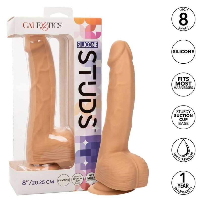 CALEXOTICS - CLOUS EN SILICONE 20.32 CM PEAU CALEXOTICS - CLOUS EN SILICONE 20.32 CM PEAU – Image 1