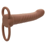 CALEXOTICS - MAXX RIBBED DOUBLE PÉNÉTRATEUR 10 VIBRATIONS MARRON – Image 3