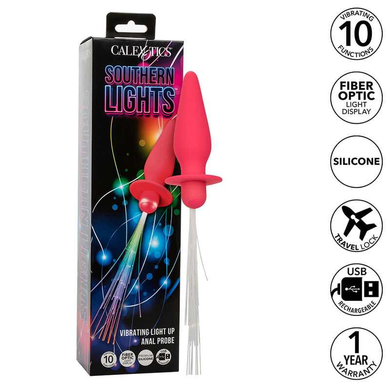 CALEXOTICS - SOUTHERN LIGHTS LIGHT UP PLUG ANAL 10 VIBRATIONS SILICONE ROSE CALEXOTICS - SOUTHERN LIGHTS LIGHT UP PLUG ANAL 10 VIBRATIONS SILICONE ROSE – Image 1