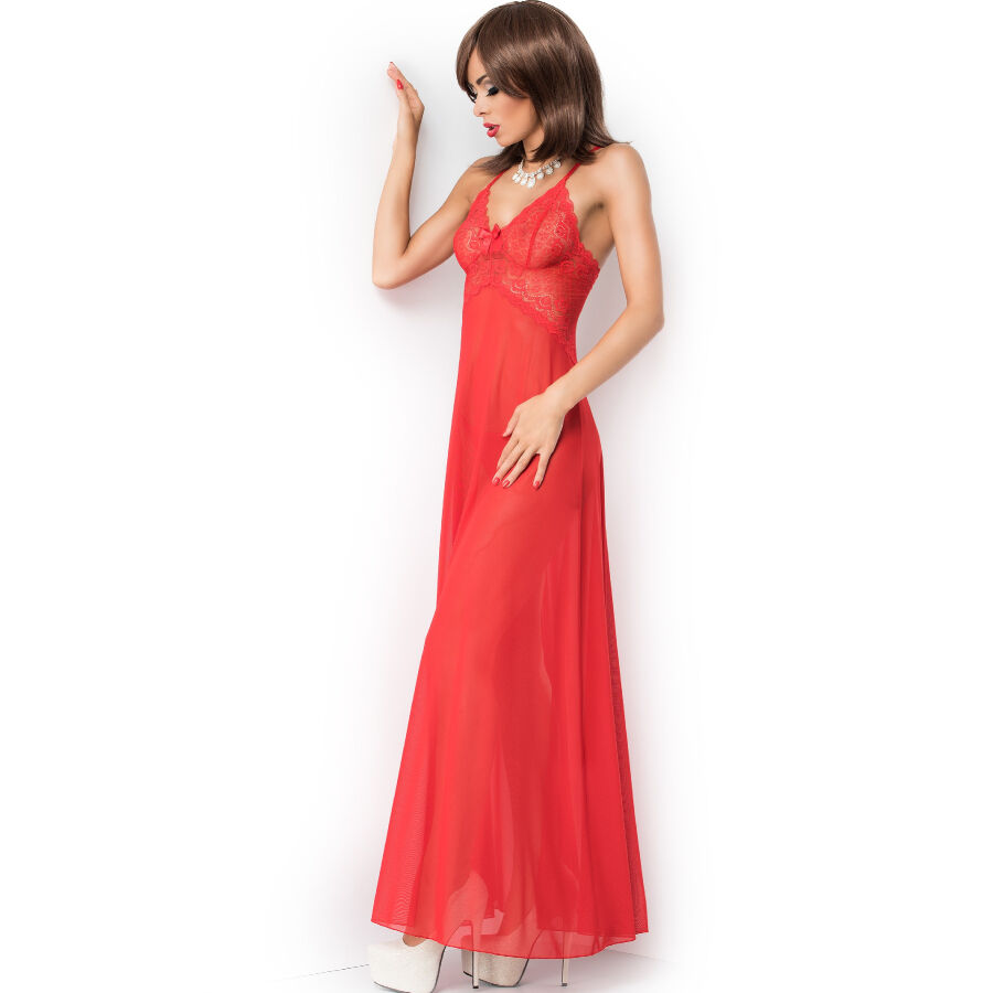 CHILIROSE - CR 3883 BABYDOLL LONG ROUGE L/XL CHILIROSE - CR 3883 BABYDOLL LONG ROUGE L/XL – Image 1