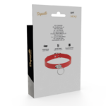 COQUETTE CHIC DESIRE - COLLIER CUIR VEGAN ROUGE FEMME ACCESSOIRE FÉTICHE – Image 7