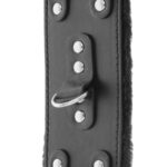 DARKNESS - MENOTTES AJUSTABLES EN CUIR NOIR AVEC DOUBLURE – Image 3