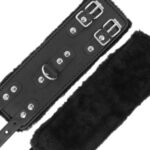 DARKNESS - MENOTTES AJUSTABLES EN CUIR NOIR AVEC DOUBLURE – Image 5