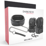 DARKNESS - MENOTTES ET COLLIER EN CUIR NOIR – Image 10