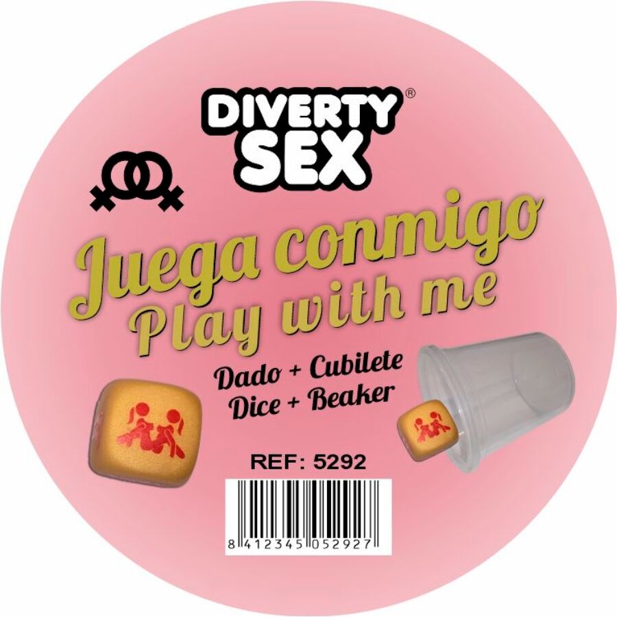 DIABLO PICANTE - DÉS DORÉS AVEC POSITIONS DE FEMMES ET CUBE DIABLO PICANTE - DÉS DORÉS AVEC POSITIONS DE FEMMES ET CUBE – Image 1