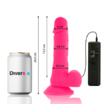 DIVERSIA - DILDO VIBRANT FLEXIBLE ROSE 20.5 CM -O- 4.2 CM – Image 2