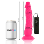 DIVERSIA - DILDO VIBRANT FLEXIBLE ROSE 21 CM -O- 4.9 CM – Image 2