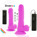 DIVERSIA - DILDO VIBRANT FLEXIBLE VIOLET 20.5 CM -O- 4.2 CM