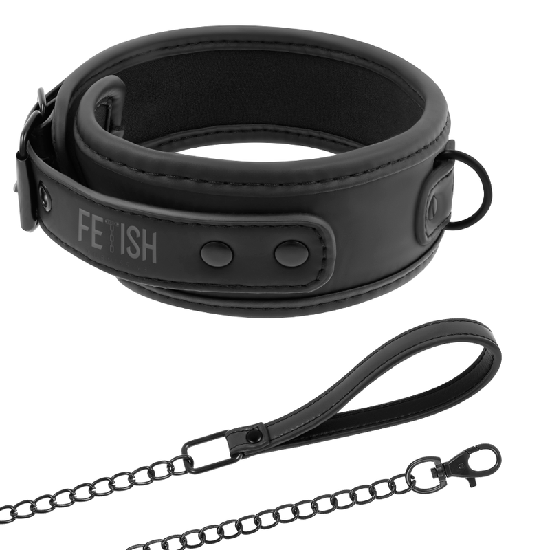 FETISH SUBMISSIVE - COLLIER CHAÎNE DOUBLURE EN NOPRÈNE FETISH SUBMISSIVE - COLLIER CHAÎNE DOUBLURE EN NOPRÈNE – Image 1