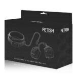 FETISH SUBMISSIVE - COLLIER ET MENOTTES EN CUIR VÉGAN AVEC DOUBLURE EN NOPRÈNE – Image 10