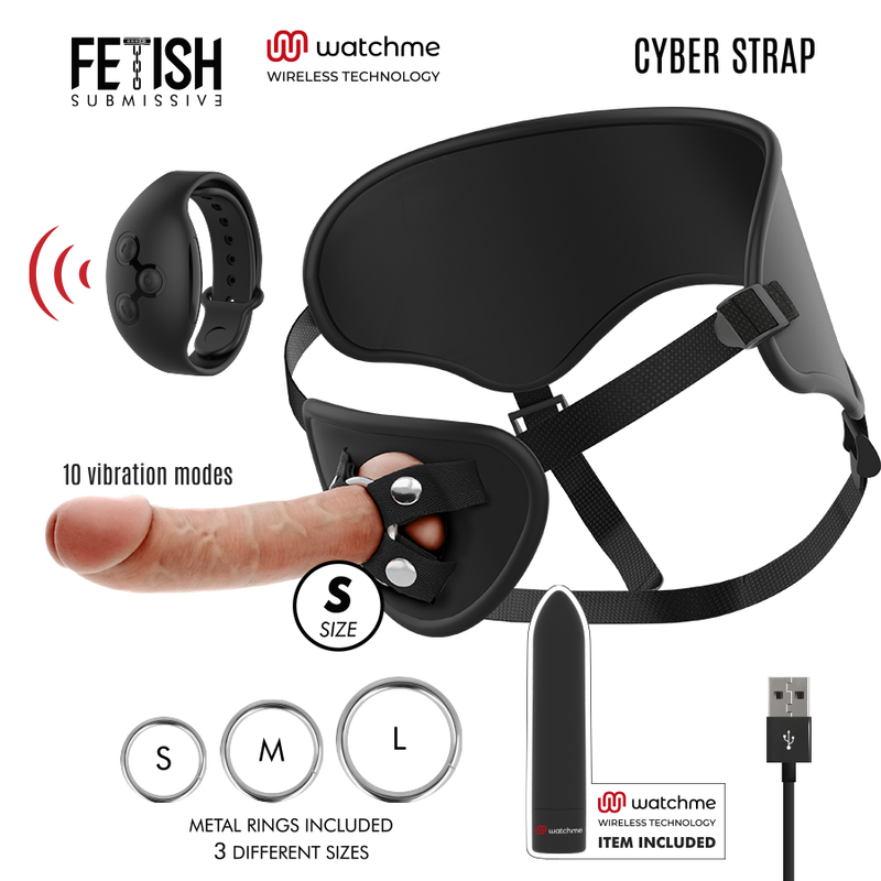 FETISH SUBMISSIVE CYBER STRAP - HARNAIS AVEC GODE ET TÉLÉCOMMANDE BULLET TECHNOLOGIE WATCHME S FETISH SUBMISSIVE CYBER STRAP - HARNAIS AVEC GODE ET TÉLÉCOMMANDE BULLET TECHNOLOGIE WATCHME S – Image 1