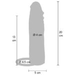 GET REAL - MANCHON PÉNIS VIBRANT EN SILICONE HYDRATANT CARAMEL 20 CM – Image 4