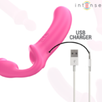 INTENSE - AMY DOUBLE VIBRATEUR 20 CM ROSE TÉLÉCOMMANDE – Image 6