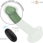 INTENSE - BECCA VIBRATEUR AVEC VENTOUSE 10 VIBRATIONS TÉLÉCOMMANDE VERTE – Image 3