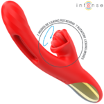 INTENSE - JESSICA VIBRATEUR MULTIFONCTION STIMULATION CLITORIS 24,8 CM ROUGE – Image 4
