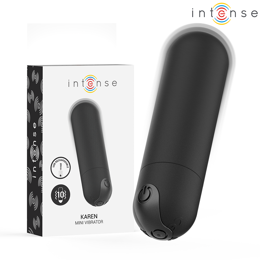 INTENSE - KAREN MINI VIBRANT RECHARGEABLE BALLE NOIRE INTENSE - KAREN MINI VIBRANT RECHARGEABLE BALLE NOIRE – Image 1