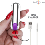 INTENSE - KAREN MINI VIBRANTE RECHARGEABLE ARGENT – Image 4