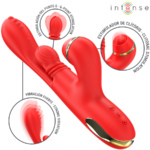 INTENSE - STIMULATEUR DE CLITORIS MULTIFONCTION KATY 4 TÊTES INTERCHANGEABLES ROUGE – Image 4