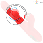 INTENSE - STIMULATEUR DE CLITORIS MULTIFONCTION KATY 4 TÊTES INTERCHANGEABLES ROUGE – Image 5