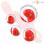 INTENSE - STIMULATEUR DE CLITORIS MULTIFONCTION KATY 4 TÊTES INTERCHANGEABLES ROUGE – Image 6