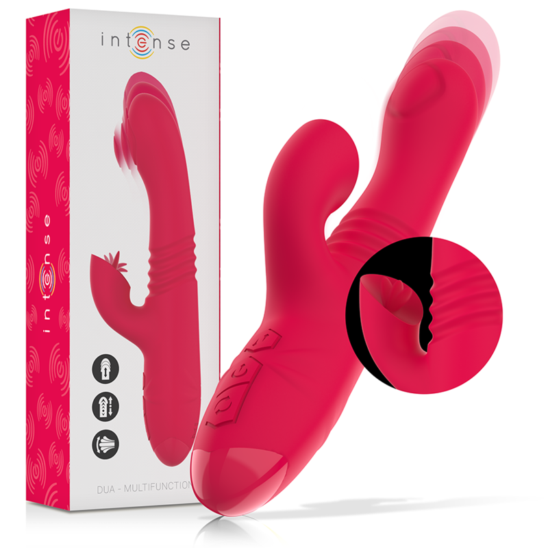 INTENSE - VIBRATEUR UP & DOWN RECHARGEABLE MULTIFONCTION DUA AVEC LANGUE ROUGE INTENSE - VIBRATEUR UP & DOWN RECHARGEABLE MULTIFONCTION DUA AVEC LANGUE ROUGE – Image 1