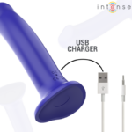 INTENSE - VICTORIA VIBRATEUR AVEC VENTOUSE 10 VIBRATIONS BLEU FONCÉ TÉLÉCOMMANDE – Image 6