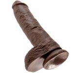 KING COCK - 10 GODE MARRON AVEC BOULES 25.4 CM – Image 5