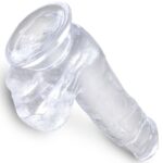 KING COCK - CLEAR PÉNIS RÉALISTE AVEC BOULES 13.5 CM TRANSPARENT – Image 4