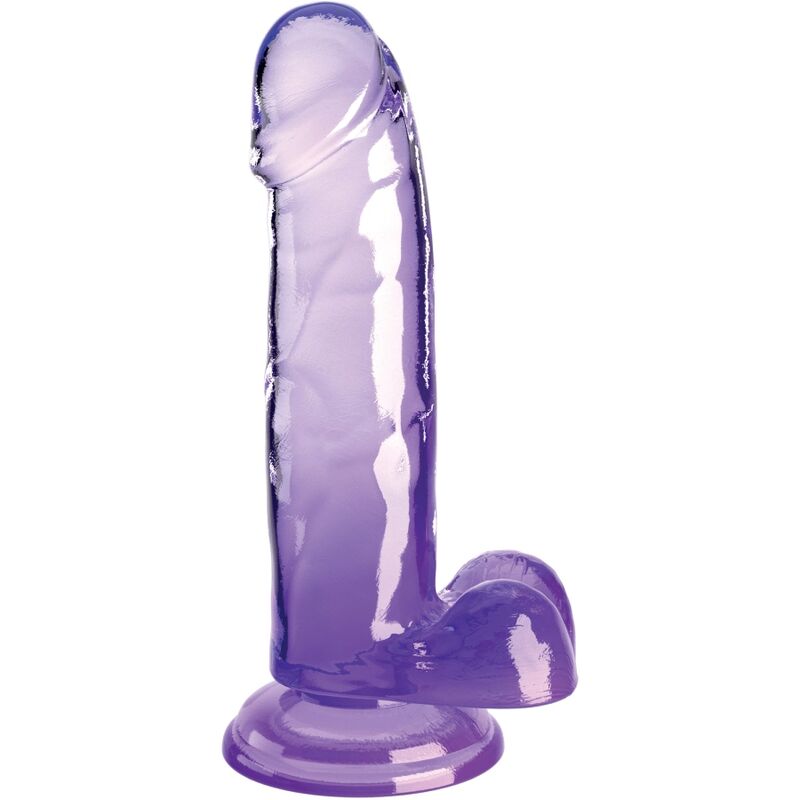 KING COCK - CLEAR PÉNIS RÉALISTE AVEC BOULES 15.2 CM VIOLET KING COCK - CLEAR PÉNIS RÉALISTE AVEC BOULES 15.2 CM VIOLET – Image 1