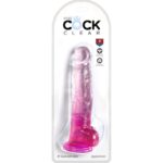 KING COCK - CLEAR PÉNIS RÉALISTE AVEC BOULES 16.5 CM ROSE – Image 2