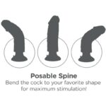 KING COCK - GODE VIBRATEUR 15.24 CM NATUREL – Image 6