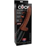 KING COCK - PLUS TRIPLE MENACE TON DE PEAU MARRON – Image 9